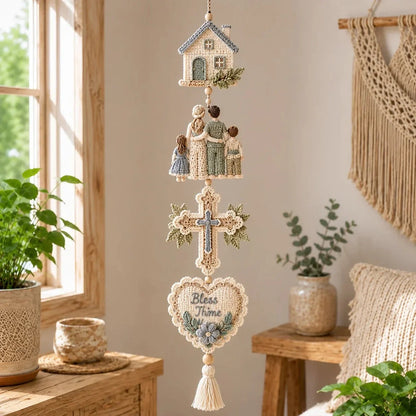 ✝️"Blessed Faith" DIY Crochet Kit – Hanging Decoration