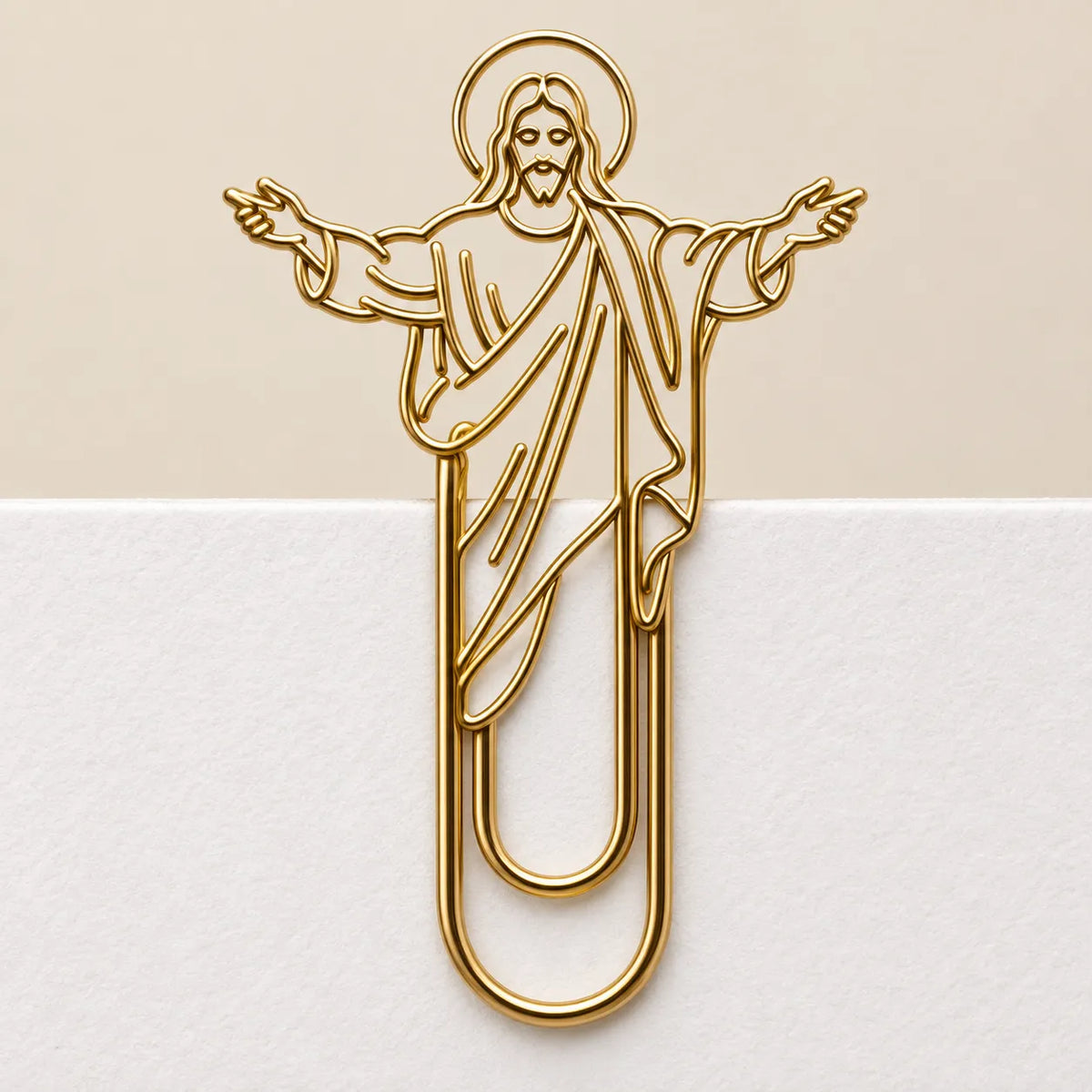 ✝️ Faith-Inspired Gold Paper Clips – Meaningful Christian Bookmarks