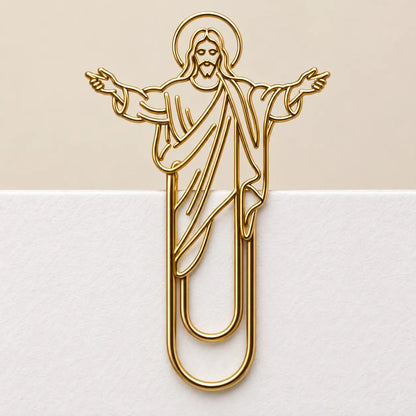 ✝️ Faith-Inspired Gold Paper Clips – Meaningful Christian Bookmarks