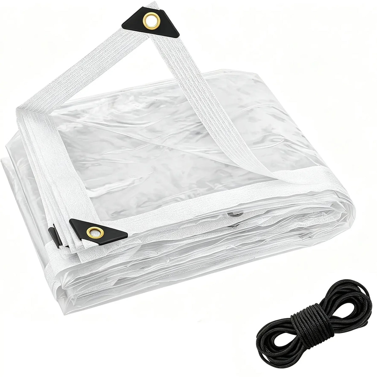 🔥LAST DAY 50% OFF - 🌧️ Transparent Waterproof Tarp with Heavy-Duty Grommets