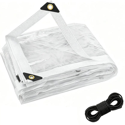 🔥LAST DAY 50% OFF - 🌧️ Transparent Waterproof Tarp with Heavy-Duty Grommets
