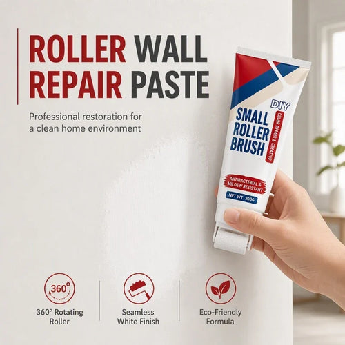 🧱 🖌️Wall Repair Paste with Built-In Roller Brush – Quick Wall Touch-Up