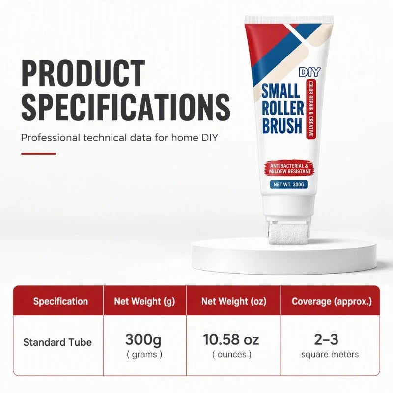 🧱 🖌️Wall Repair Paste with Built-In Roller Brush – Quick Wall Touch-Up