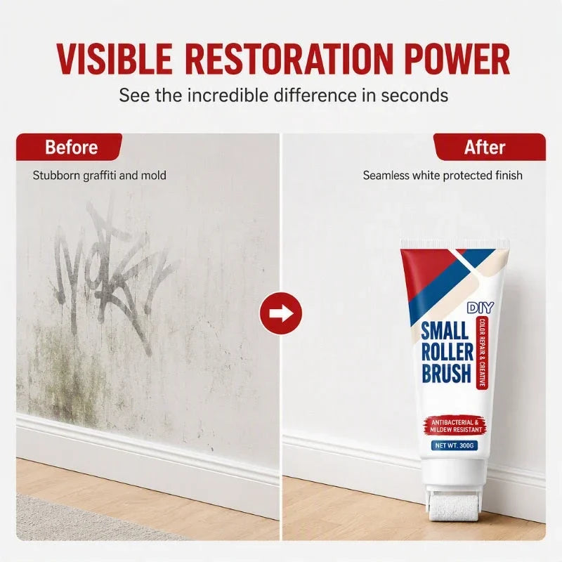 🧱 🖌️Wall Repair Paste with Built-In Roller Brush – Quick Wall Touch-Up