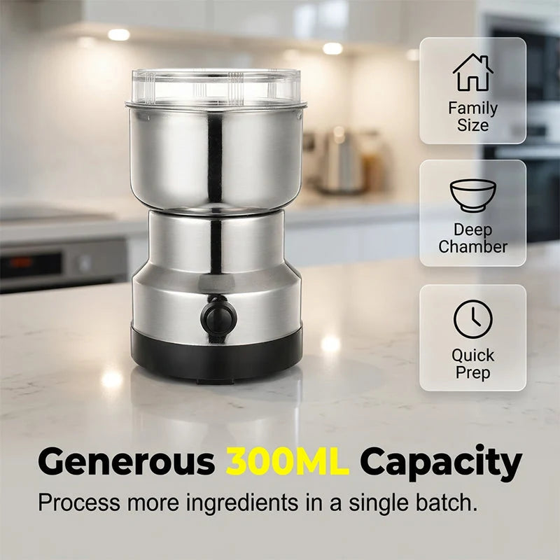 ☕ Compact Electric Coffee & Spice Grinder – Freshly Ground in Seconds