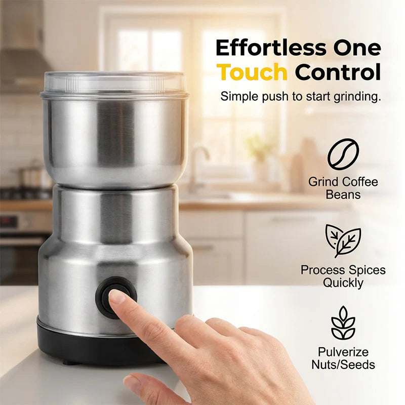 ☕ Compact Electric Coffee & Spice Grinder – Freshly Ground in Seconds