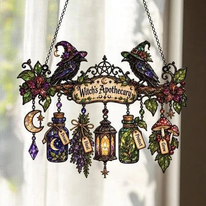 🔥last Day 50% Off – 🖤 🐦‍⬛Raven Witch Suncatcher(✨buy 2 Free Shipping)