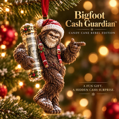 ⏰ LAST DAY SALE 49% OFF! 🎄👣 Bigfoot Christmas Cash Gift Ornament – Fun Holiday Money Holder