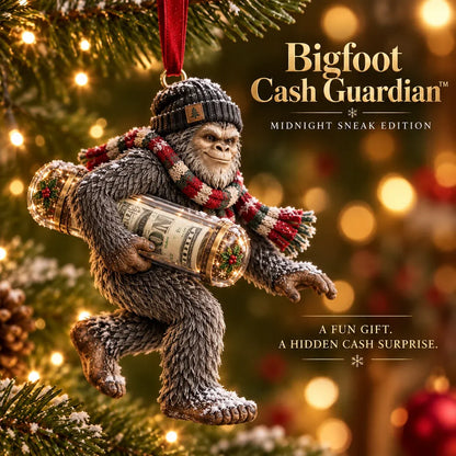 ⏰ LAST DAY SALE 49% OFF! 🎄👣 Bigfoot Christmas Cash Gift Ornament – Fun Holiday Money Holder
