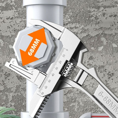 Reversible Plumbing Wrench 🔧 – Wide 6–68mm Jaw for Tight Sink Spaces