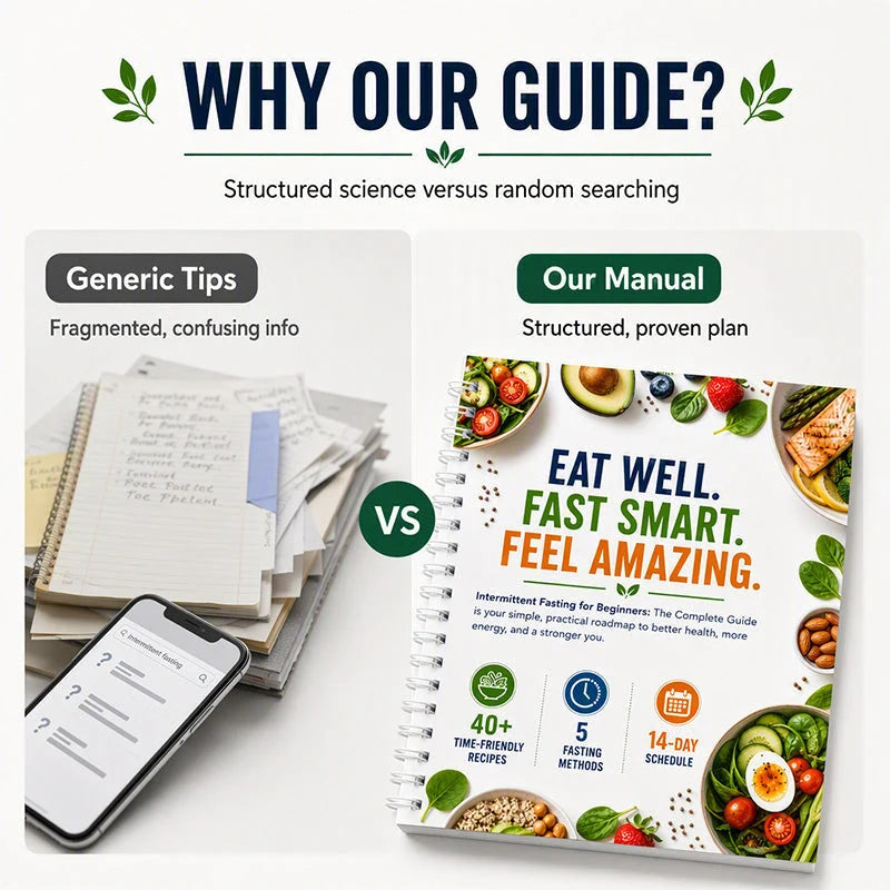 📖🥗 Intermittent Fasting Guide for Beginners – 14-Day Starter Plan with 40+ Recipes