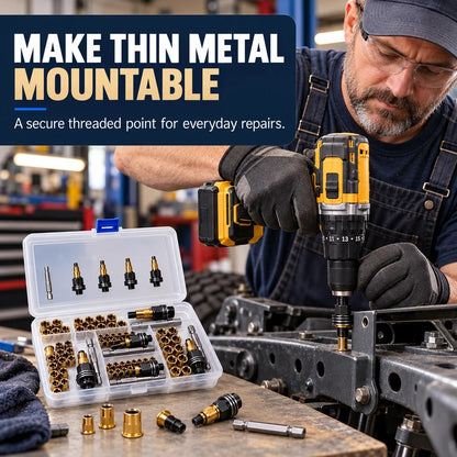 M3–M8 Rivet Nut Installation Kit 🔩 – Threaded Insert Tools & Refills
