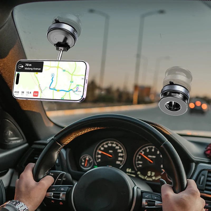 360° Magnetic Car Phone Mount 📱 – Retractable Adjustable Holder