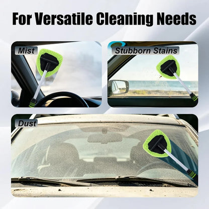 🚗9 PCS Car Window Cleaning Tool Kit - Easy Reach for Interior Glass