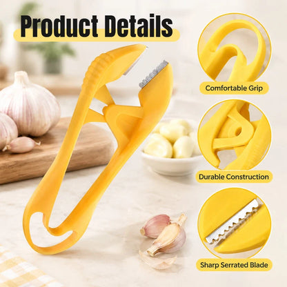 Serrated Garlic Peeler 🧄 – Easy Handheld Kitchen Peeling Tool