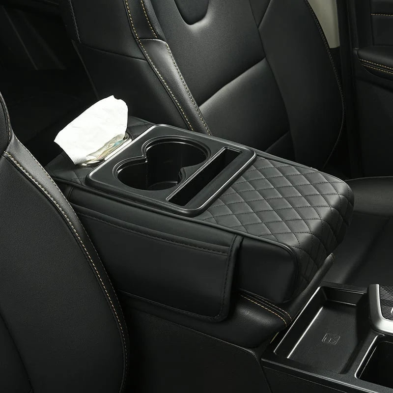 Multifunctional PU Leather Car Armrest Box Mat