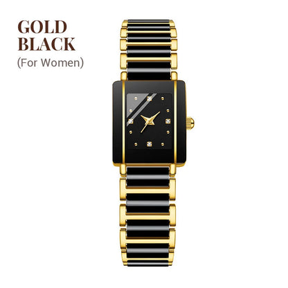 ⌚fashion Ceramic Square Quartz Watch