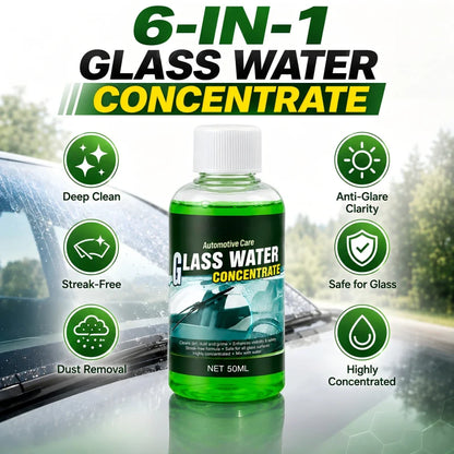 🔥50% OFF! Automotive Glass Water Concentrate – Just Dilute & Pour! Streak-Free Visibility, Fights Bugs & Road Grime! 🚗✨