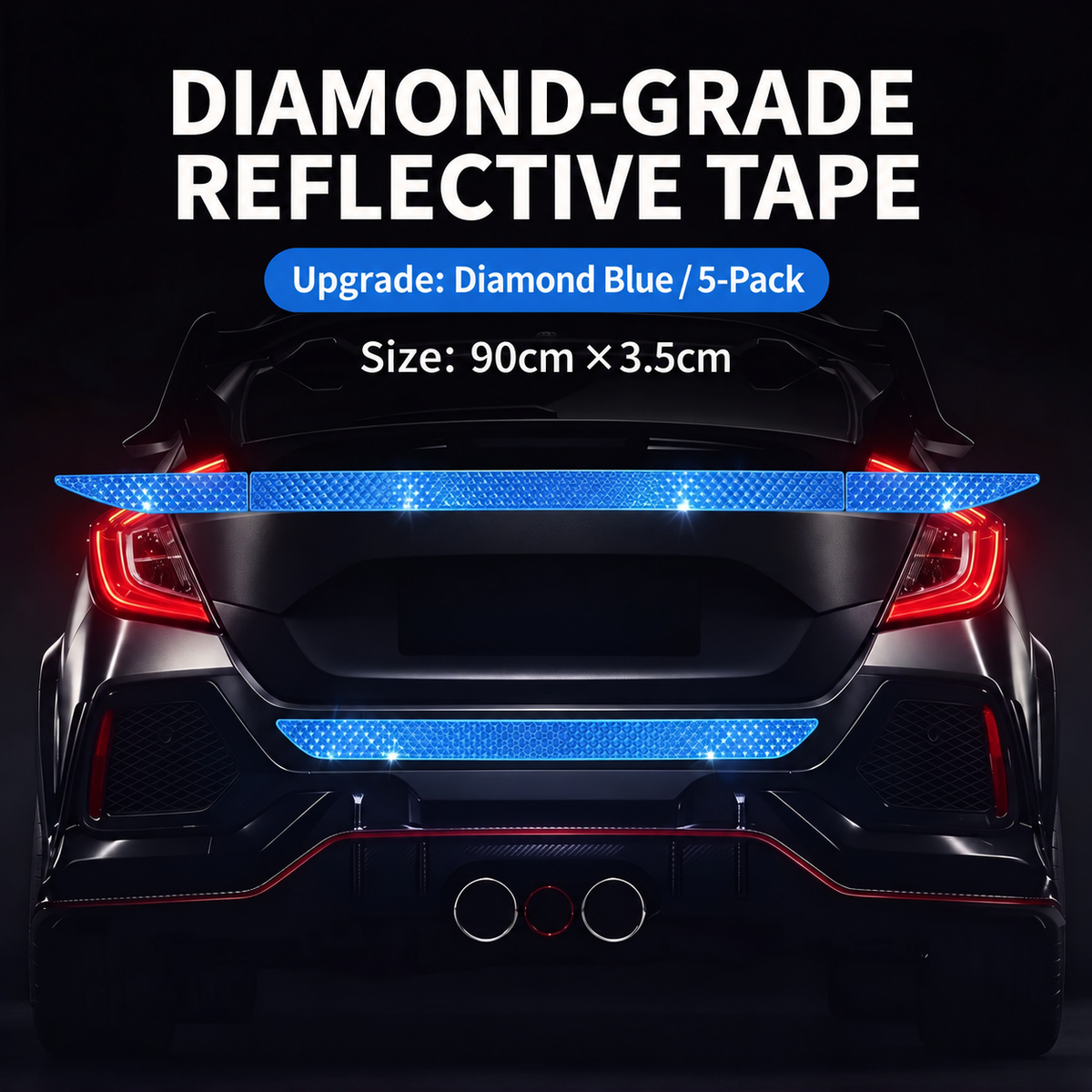 🔥Limited-time 50% off-Reflective Car Sticker Strips for Trunk & Rear Bumper