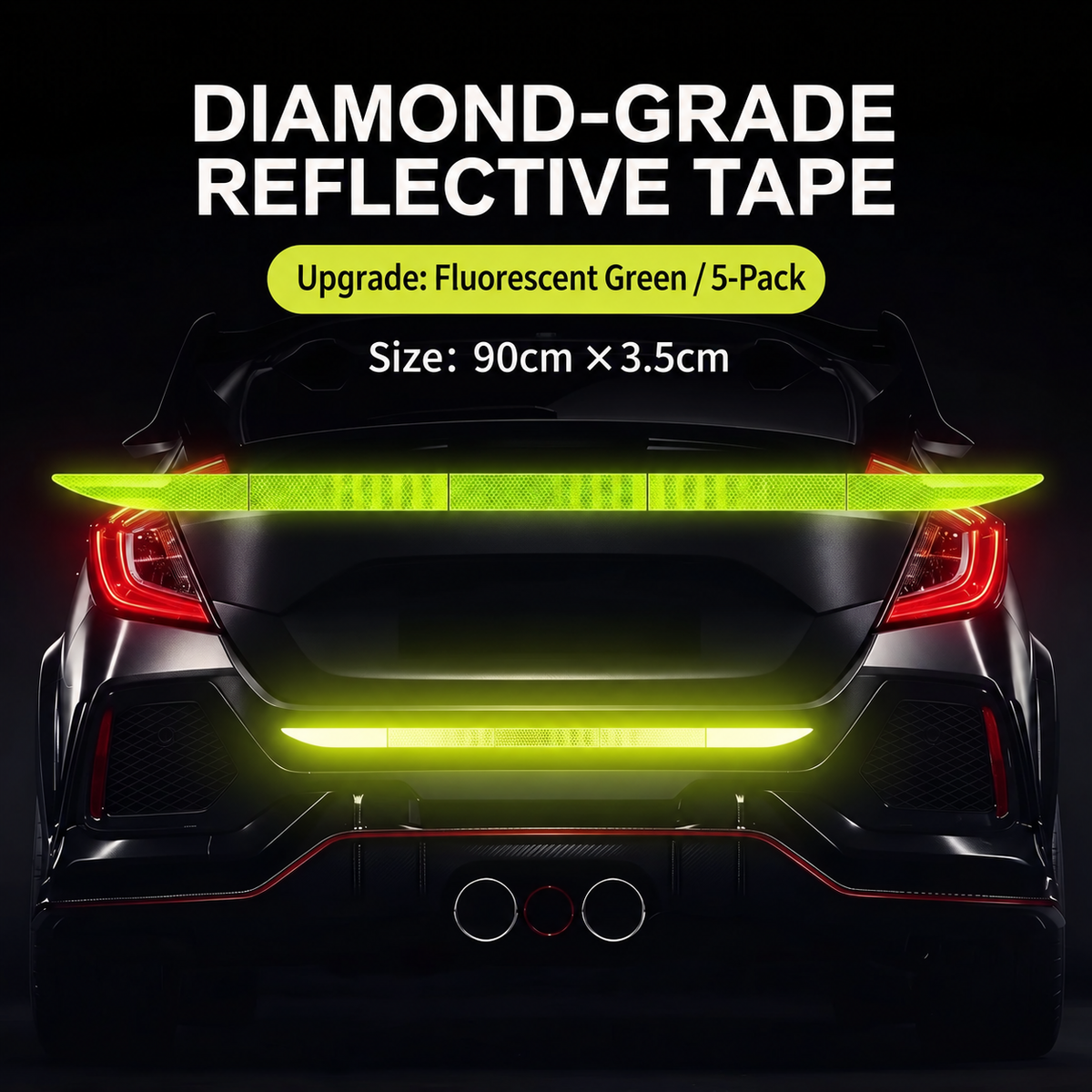 🔥Limited-time 50% off-Reflective Car Sticker Strips for Trunk & Rear Bumper