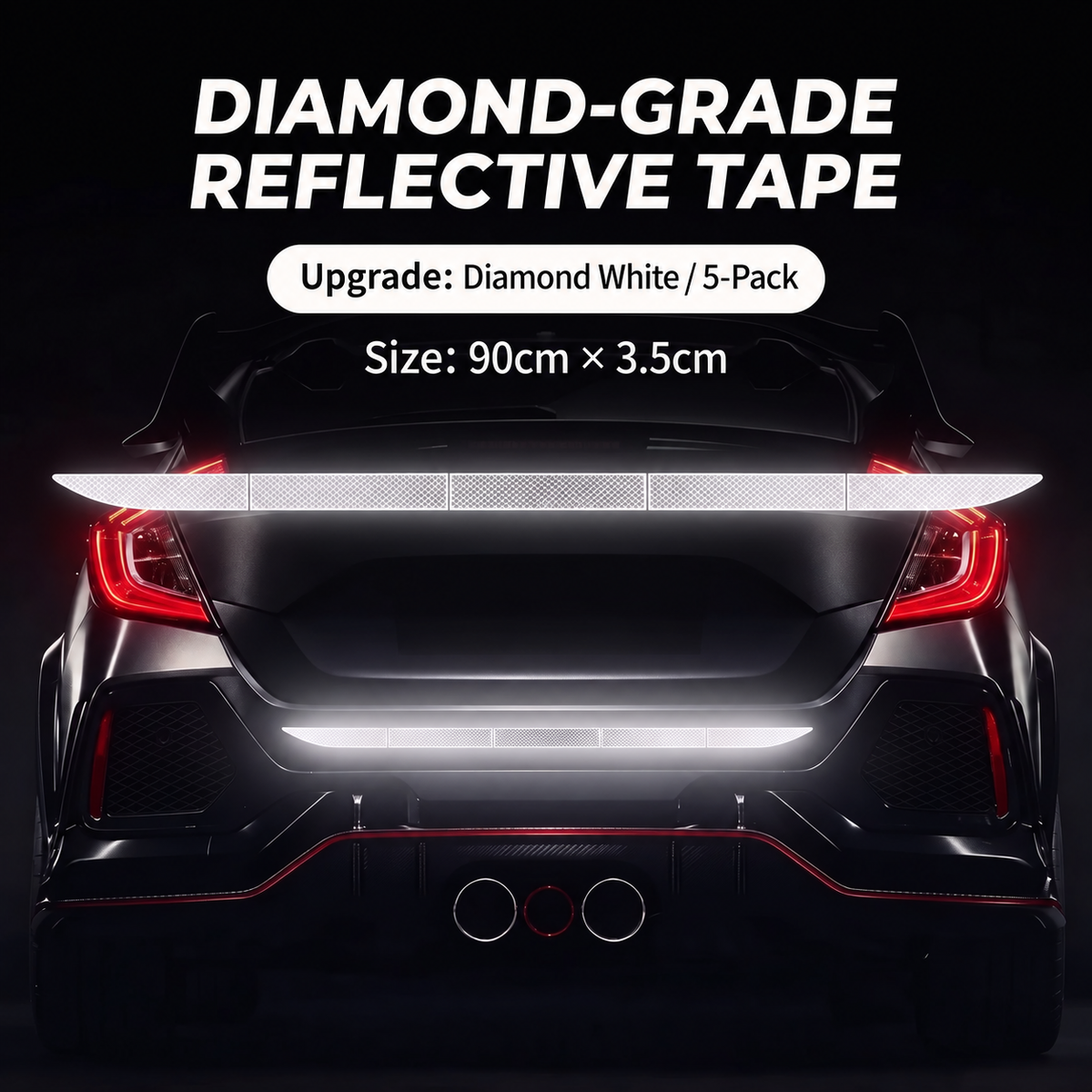 🔥Limited-time 50% off-Reflective Car Sticker Strips for Trunk & Rear Bumper