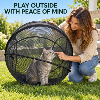 🐱 Pop-Up Cat Playpen – Breathable Mesh Enclosure for Indoor & Outdoor Fun