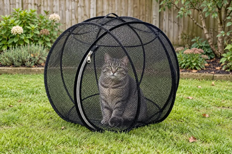 🐱 Pop-Up Cat Playpen – Breathable Mesh Enclosure for Indoor & Outdoor Fun