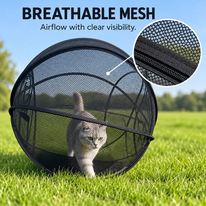🐱 Pop-Up Cat Playpen – Breathable Mesh Enclosure for Indoor & Outdoor Fun