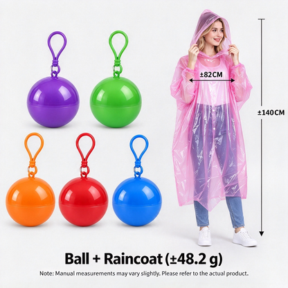 ⚪☔ Pocket Rain Ball – Ultra-Compact Disposable Emergency Poncho for Travel & Everyday Carry