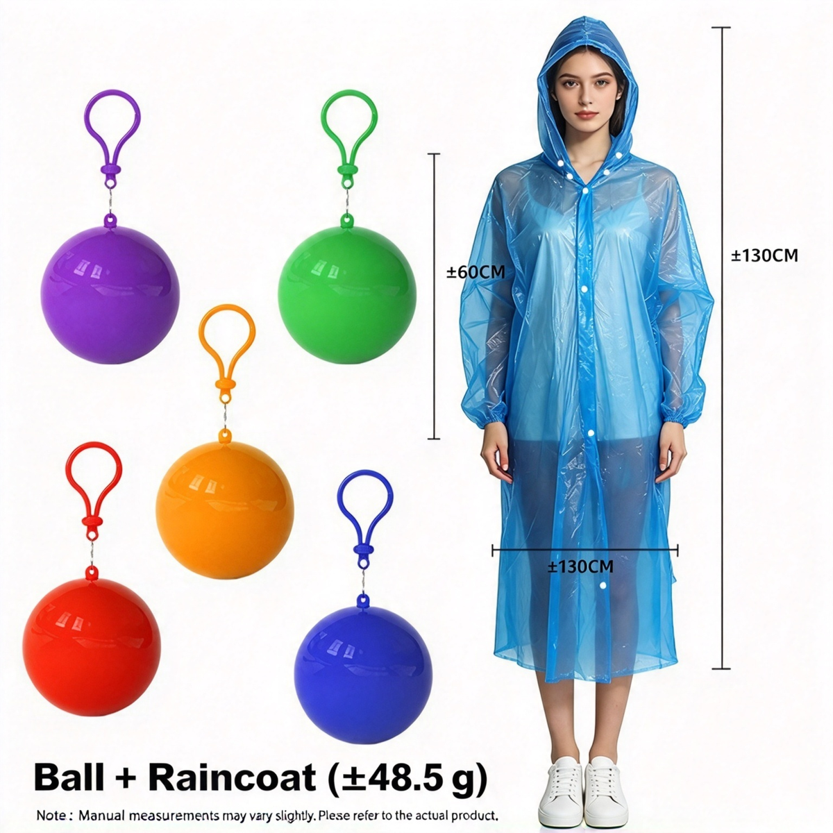 ⚪☔ Pocket Rain Ball – Ultra-Compact Disposable Emergency Poncho for Travel & Everyday Carry