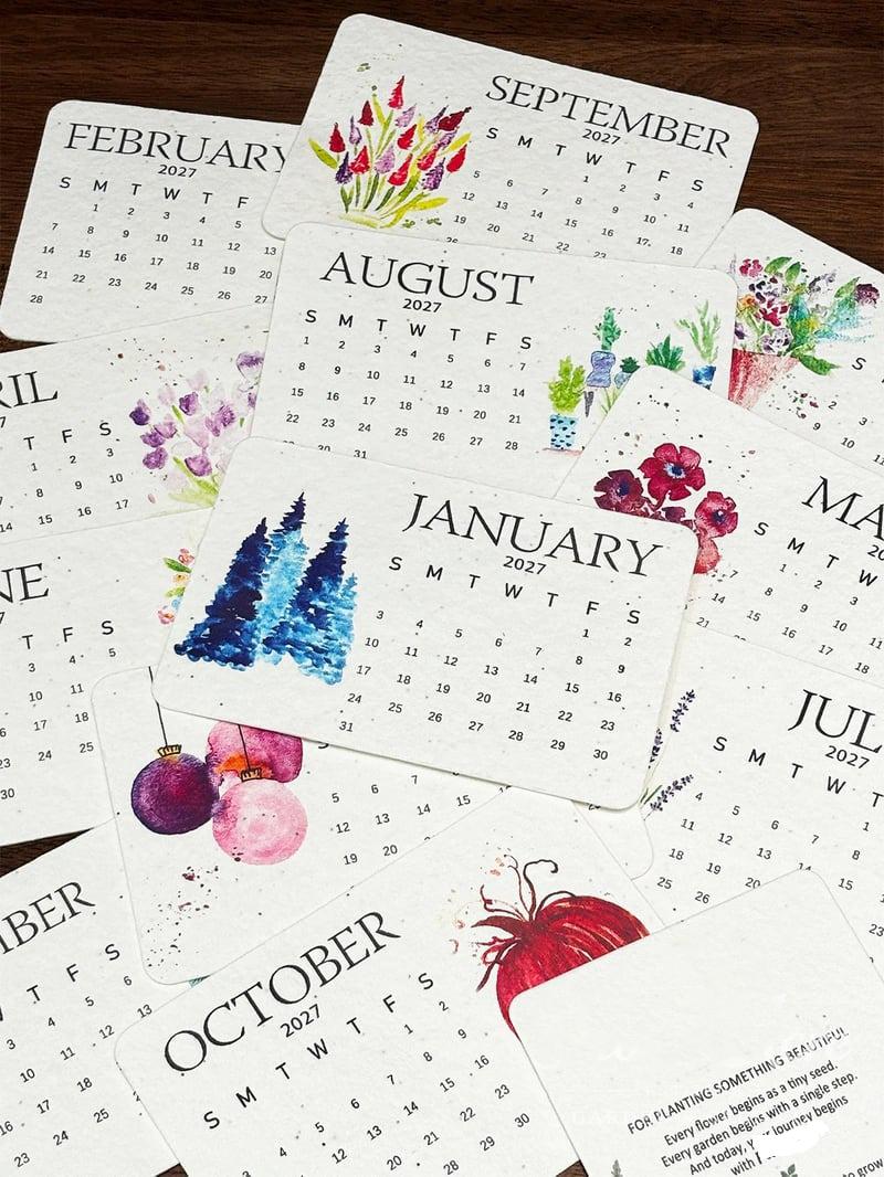 ✨🏆early Holiday Sale 49% Off🌱eco-friendly Plantable “timeless” Seed Calendar 2027