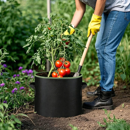 🌱 5-Pack 5-Gallon Grow Bags – Breathable Fabric Planters with Handles