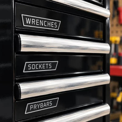 Custom Premium Magnetic Toolbox Labels for Tool Organization - 12 Pack of High Quality 3D Printed Personalized Magnets