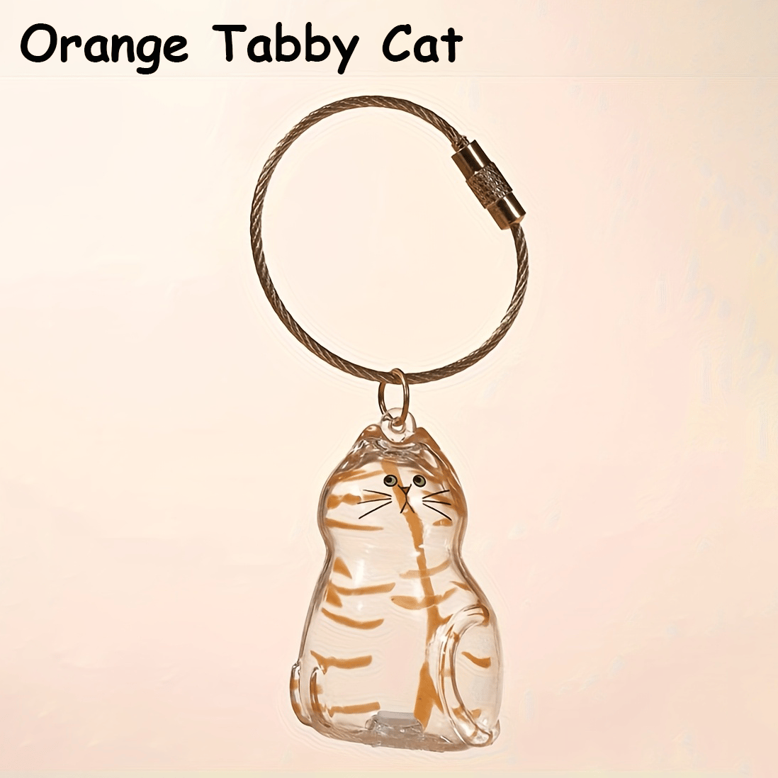 🐈 Calico Cat Memorial Keychain – Keepsake Capsule for Treasured Pet Fur