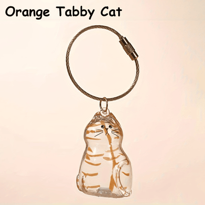 🐈 Calico Cat Memorial Keychain – Keepsake Capsule for Treasured Pet Fur