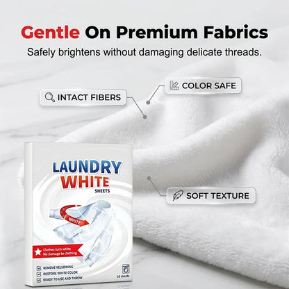 🔥💥 Deep Cleaning Laundry Whitening Sheets ✨🧺 Powerful Stain Remover Brightening Fabric Laundry Cleaning Sheets