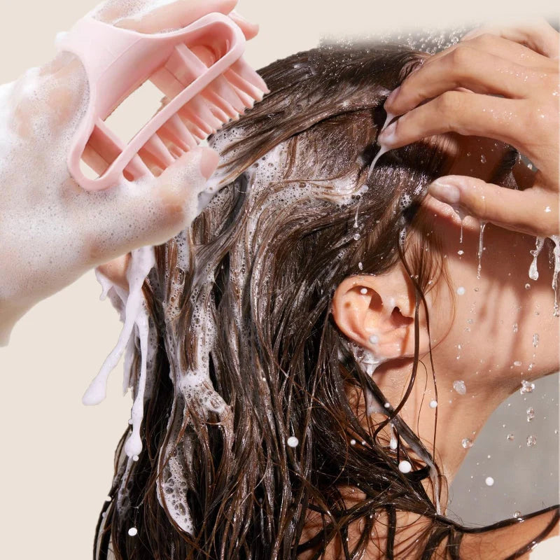 🧖🪮Soft Silicone Scalp Massager Shampoo Brush | Soothing Massage & Helps Remove Scalp Residue During Hair Washing😌