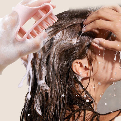 🧖🪮Soft Silicone Scalp Massager Shampoo Brush | Soothing Massage & Helps Remove Scalp Residue During Hair Washing😌