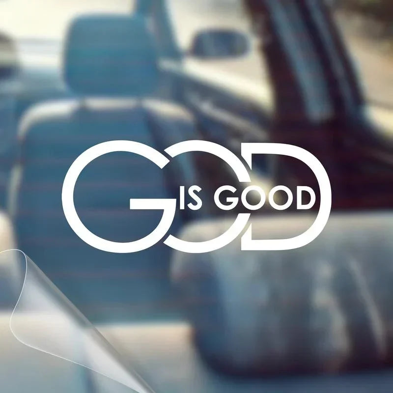 🙏 "god Is Good" Christian Car Decal Sticker | Premium Religious Décor