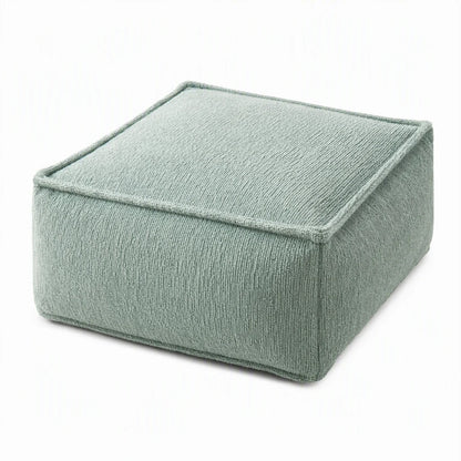 Unstuffed Square Pouf Cover | Storage Ottoman Slipcover for Living Room, Bedroom & Clothes Storage, Washable 45x45x23cm