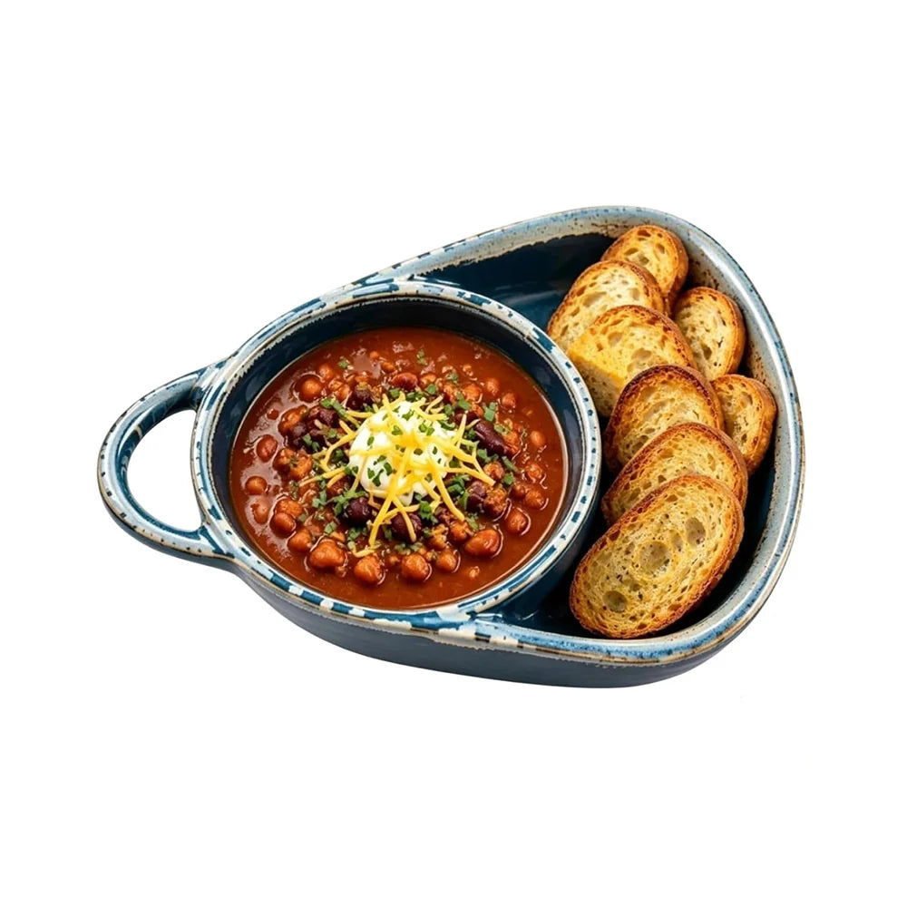 Ceramic Soup & Toasty Bowls with Handles – Rustic Reactive Glaze Design