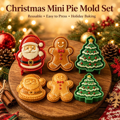🔥🔥Only $16.99 Last Day Promotion!✨ 🎄16-Design Christmas Mini Pie Mold Collection 🥧