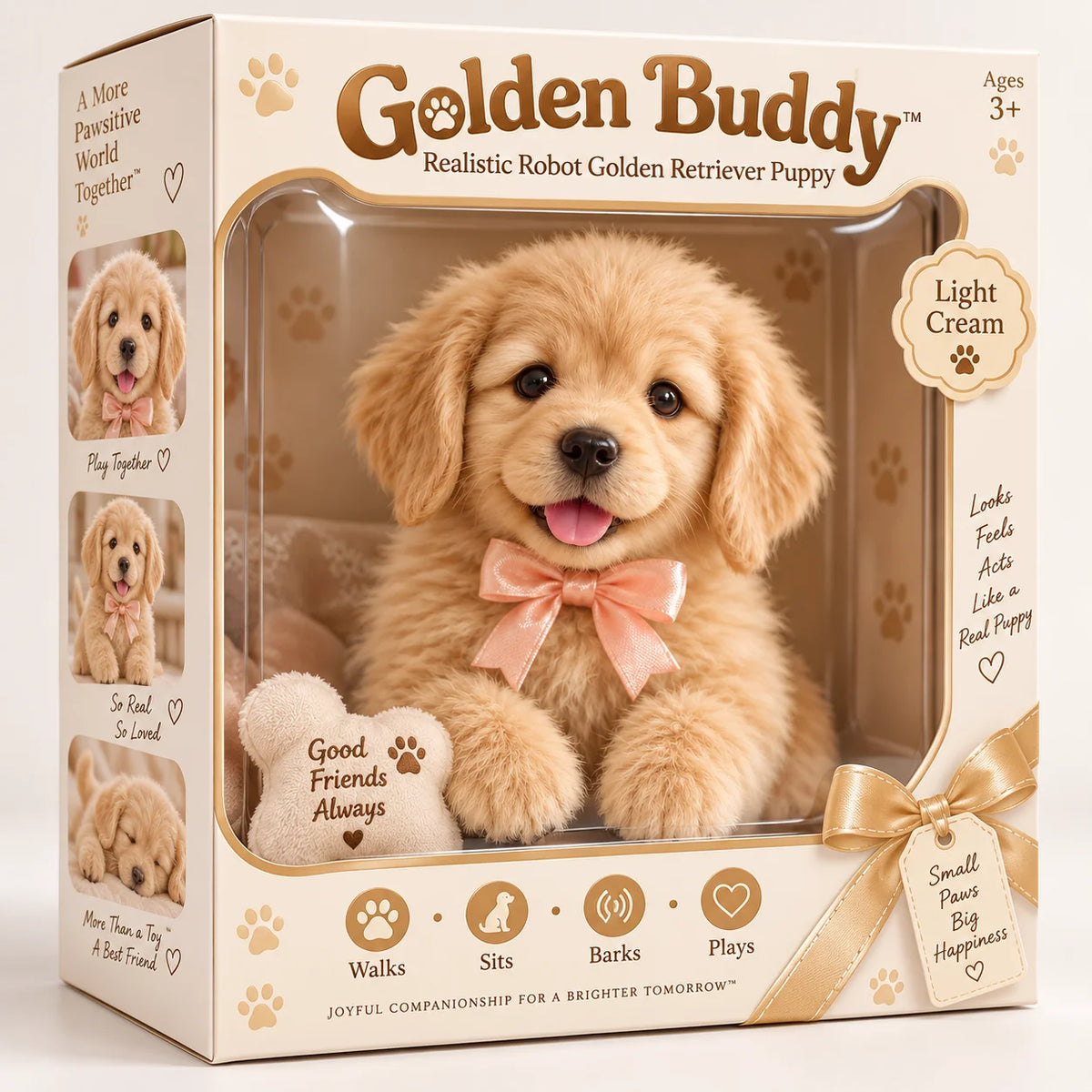 🎄49% OFF🐕🐾 Golden Buddy™ Realistic Robot Golden Retriever Puppy.