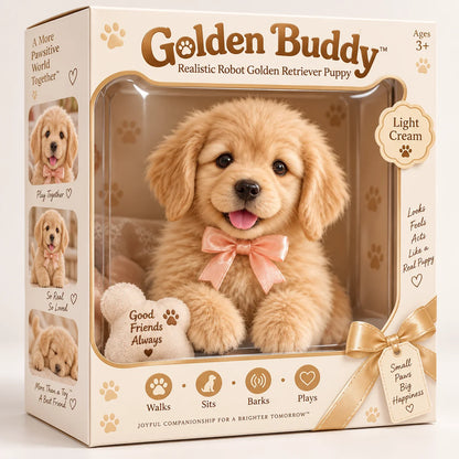 🎄49% OFF🐕🐾 Golden Buddy™ Realistic Robot Golden Retriever Puppy.