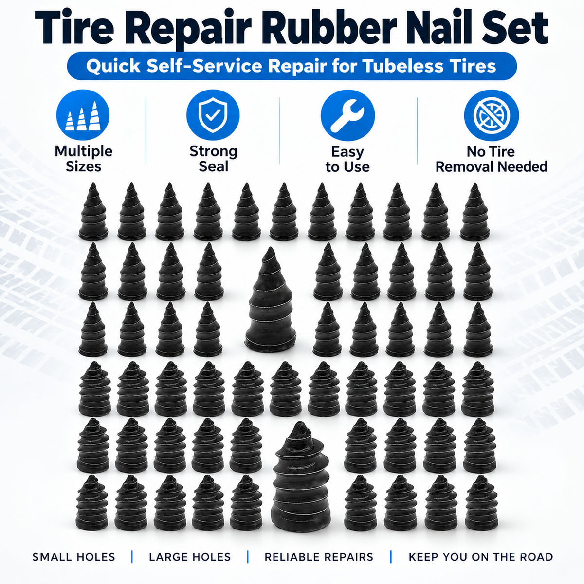 🚗Tire Repair Rubber Nails Kit
