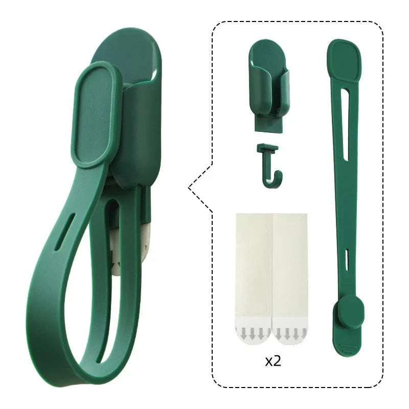 ⏰ Silicone Christmas Wreath Ties & Traceless Hooks – Reusable, Damage-free Holiday Decor Hanging Kit ✨