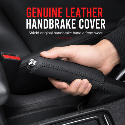 ⏳🔥limited-time 50% Off! ⏰✋ Universal Car Handbrake Protective Cover Sleeve – Pu Leather, Anti-slip, Interior Upgrade 🚗✨