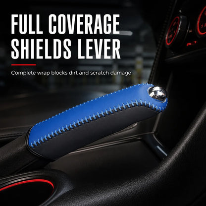 ⏳🔥limited-time 50% Off! ⏰✋ Universal Car Handbrake Protective Cover Sleeve – Pu Leather, Anti-slip, Interior Upgrade 🚗✨