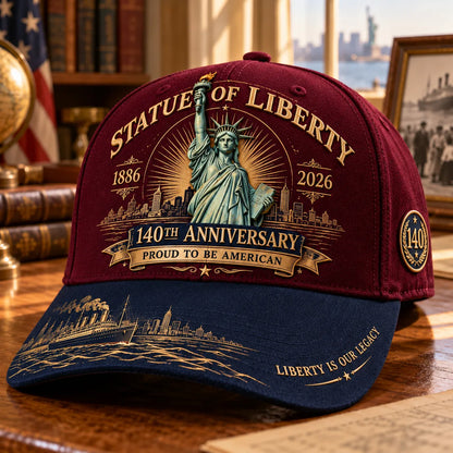 💝 Last Day 49% Off – 🗽 Statue of Liberty 140th Anniversary 1886–2026 Heritage Cap | Cotton-Poly Blend • Commemorative Design • Adjustable Fit 🇺🇸