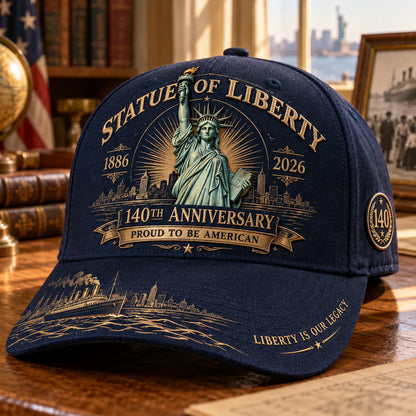 💝 Last Day 49% Off – 🗽 Statue of Liberty 140th Anniversary 1886–2026 Heritage Cap | Cotton-Poly Blend • Commemorative Design • Adjustable Fit 🇺🇸